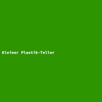 Kleiner Plastik-Teller